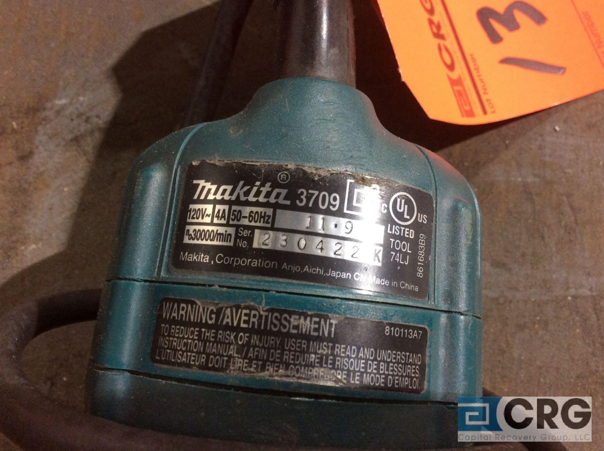 Makita router m/n 3709, 30000 rpm - Image 2 of 2