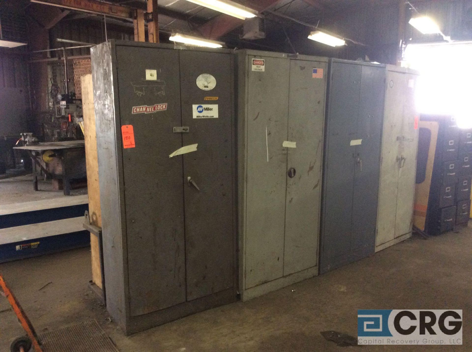 Lot of (6) asst 2-door metal storage cabinets