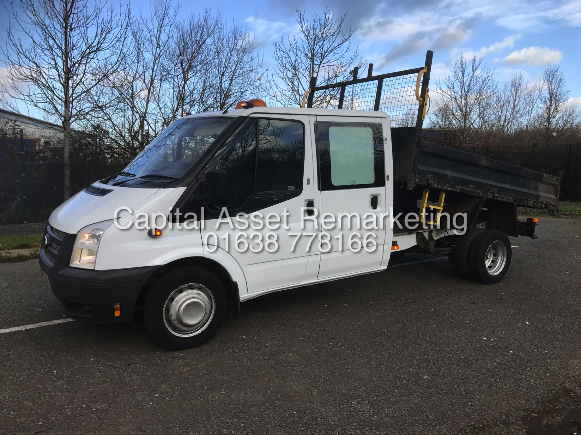 FORD TRANSIT 2.2TDCI T350 LWB DOUBLE CAB "TWIN WHEEL TIPPER" 13 REG - 1 OWNER - 6 SPEED - Image 5 of 19