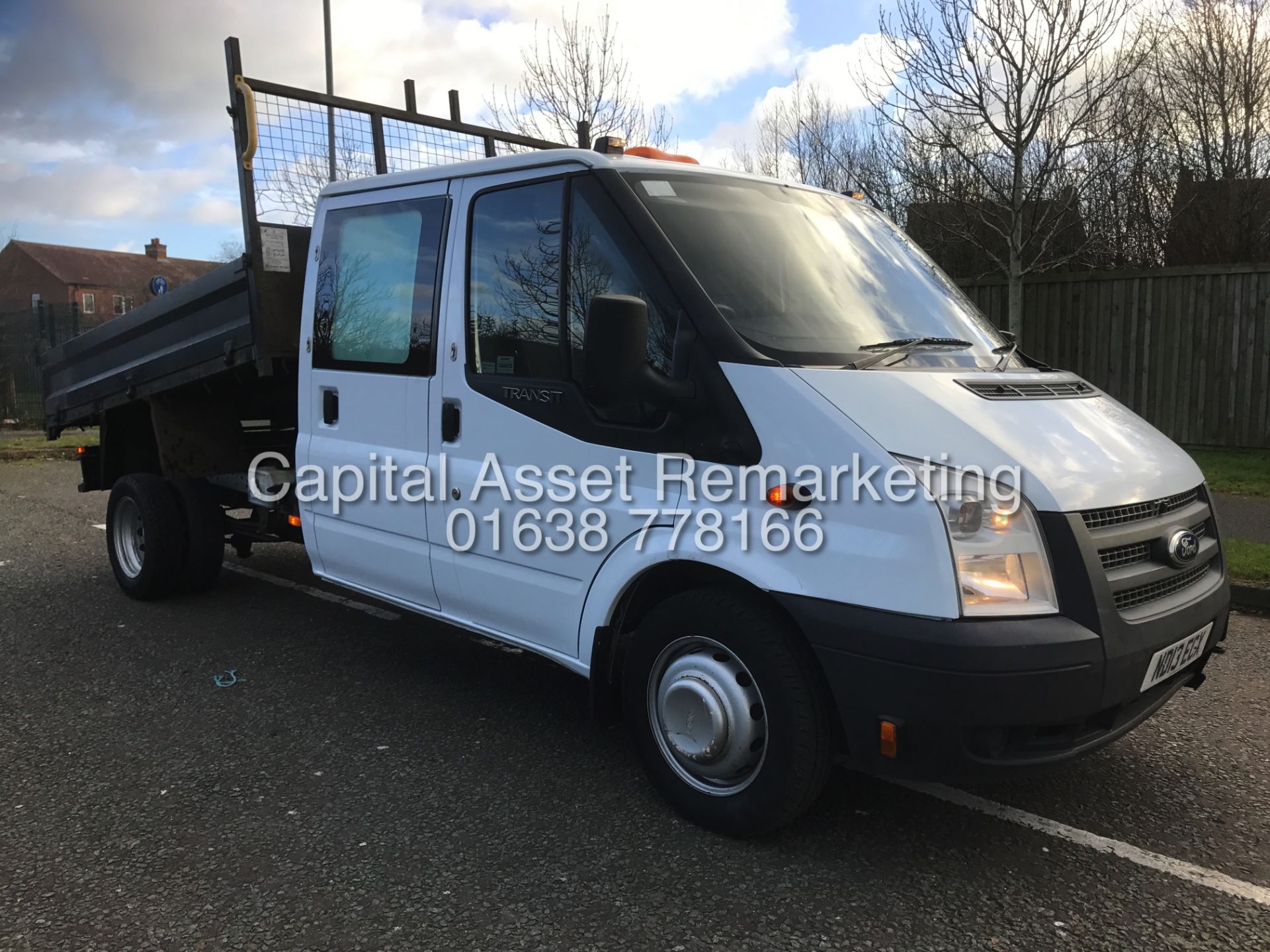 FORD TRANSIT 2.2TDCI T350 LWB TWIN REAR WHEEL "TIPPER" DOUBLE CAB (13 REG) 1 OWNER- LONDON COMPLIANT - Image 2 of 19