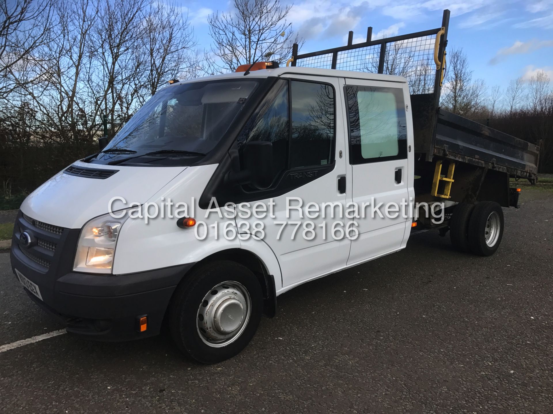 FORD TRANSIT 2.2TDCI T350 LWB TWIN REAR WHEEL "TIPPER" DOUBLE CAB (13 REG) 1 OWNER- LONDON COMPLIANT - Image 4 of 19