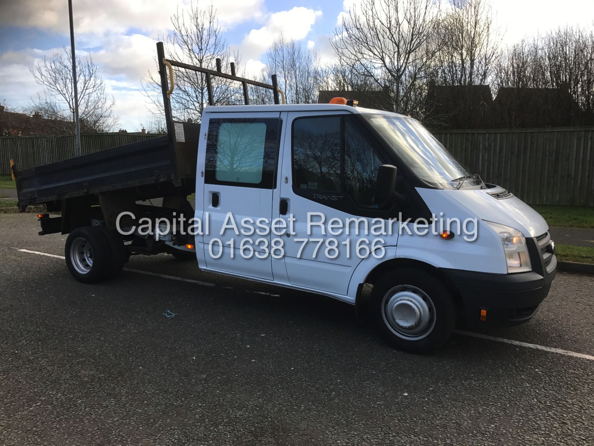 FORD TRANSIT 2.2TDCI T350 LWB TWIN REAR WHEEL "TIPPER" DOUBLE CAB (13 REG) 1 OWNER- LONDON COMPLIANT