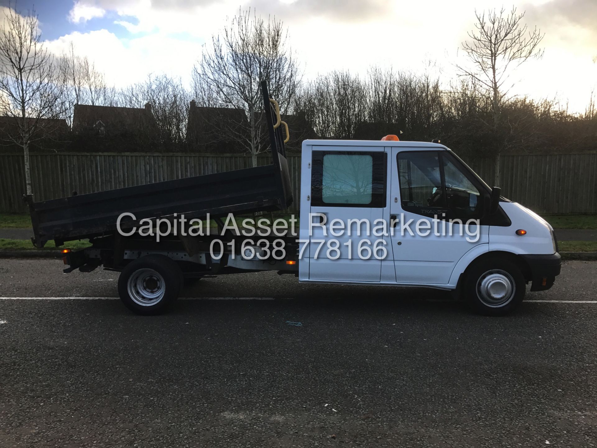 FORD TRANSIT 2.2TDCI T350 LWB TWIN REAR WHEEL "TIPPER" DOUBLE CAB (13 REG) 1 OWNER- LONDON COMPLIANT - Image 9 of 19