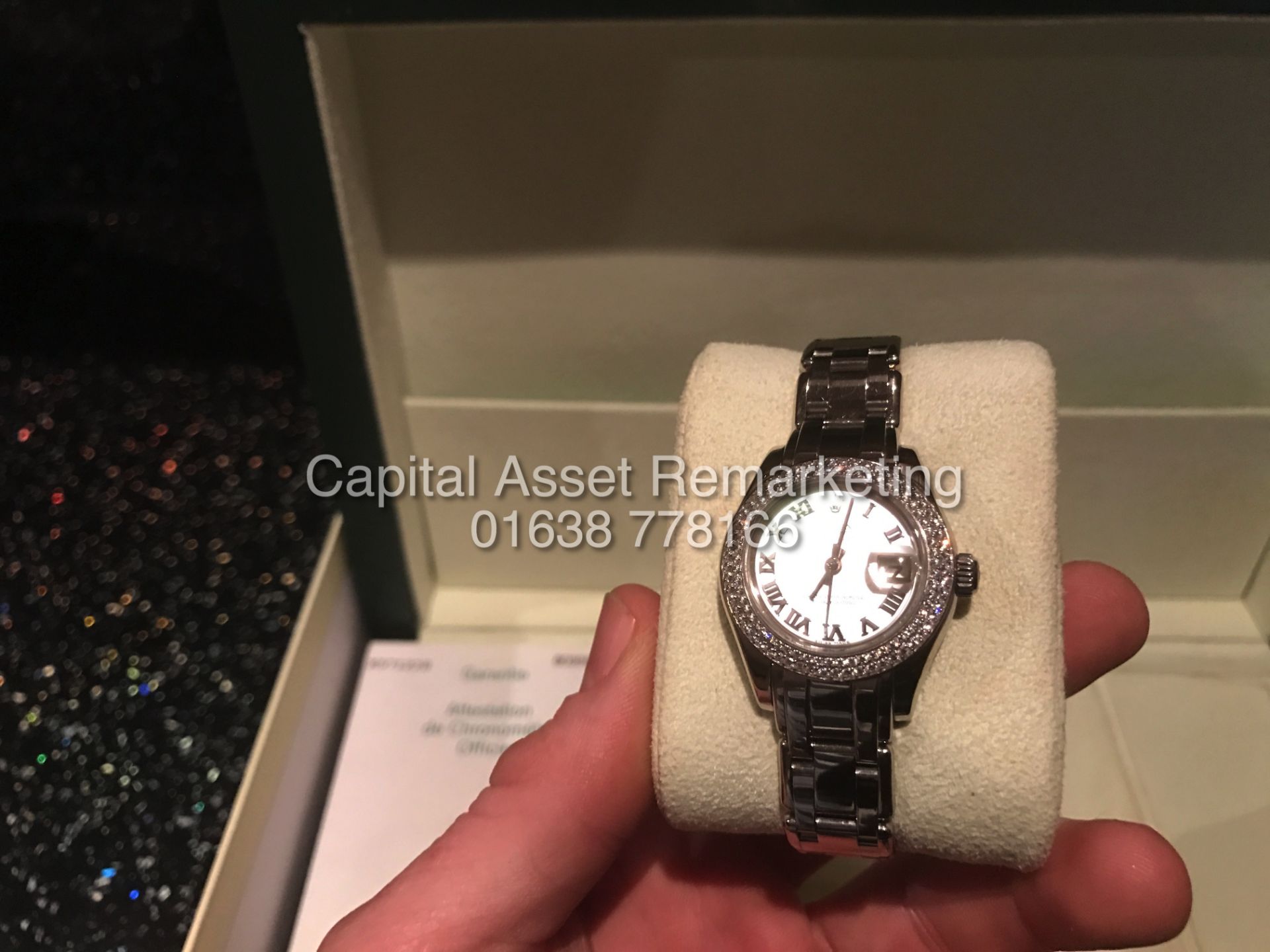 ROLEX PEARLMASTER "WHITE GOLD" (80339) MOTHER OF PEARL FACE - DOUBLE DIAMOND BEZEL - OYSTER BRACELET - Image 6 of 10