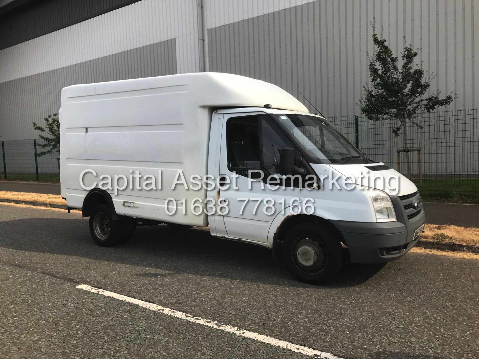 FORD TRANSIT 2.4TD T350 "TWIN WHEEL" LUTON/BOX VAN (2008 YEAR) EX BT VEHICLE - 1 OWNER FSH - LOOK! - Image 2 of 10