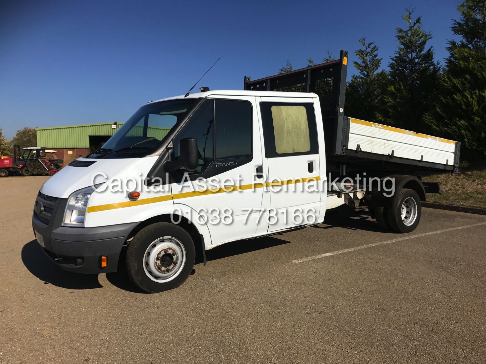 FORD TRANSIT 2.2TDCI "125PSI - 6 SPEED" T350 D/C TIPPER TWIN WHEEL (2014 YEAR) 1 OWNER *LOW MILES*