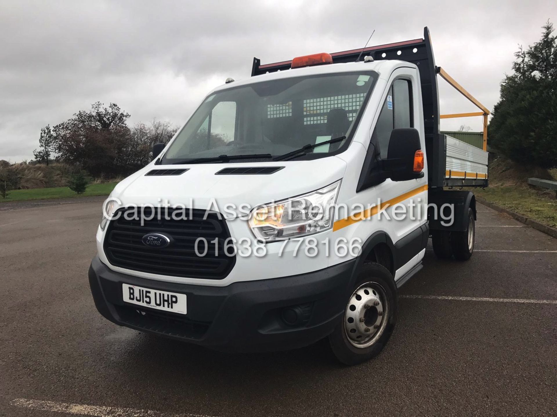 FORD TRANSIT 2.2TDCI "125PSI - 6 SPEED" T350 TWIN WHEEL "TIPPER" 1 OWNER FSH (15 REG - NEW SHAPE) - Image 2 of 16