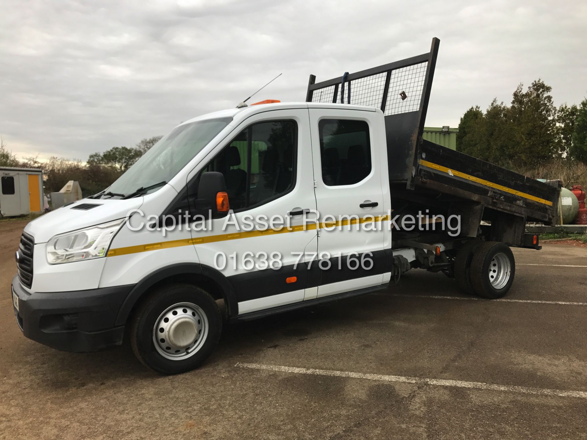 FORD TRANSIT 2.2TDCI "125PSI-6 SPEED" D/C (15 REG - NEW SHAPE) T350 TWIN REAR WHEEL "TIPPER" 1 OWNER - Image 8 of 16