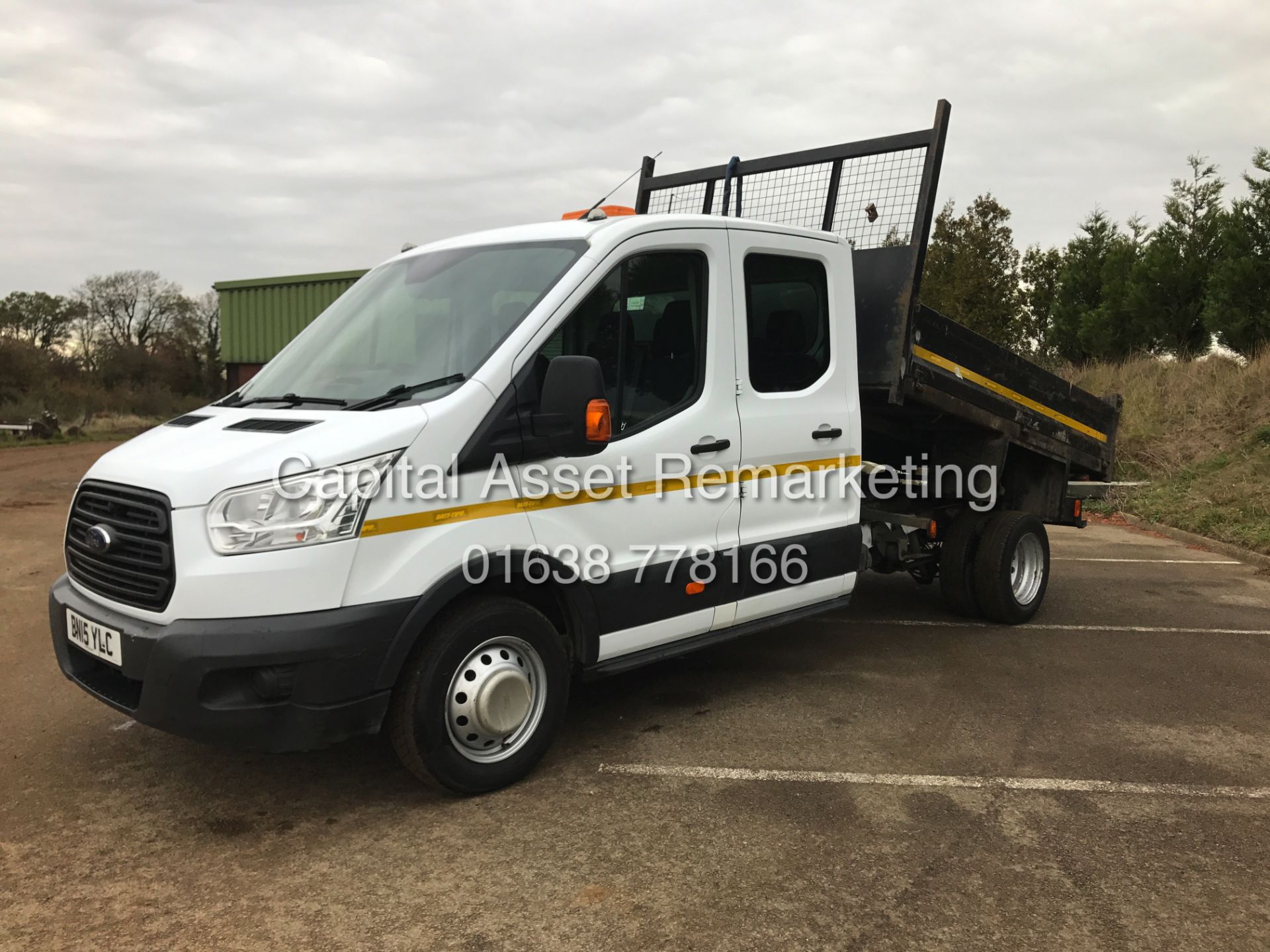 FORD TRANSIT 2.2TDCI "125PSI-6 SPEED" D/C (15 REG - NEW SHAPE) T350 TWIN REAR WHEEL "TIPPER" 1 OWNER - Image 9 of 16