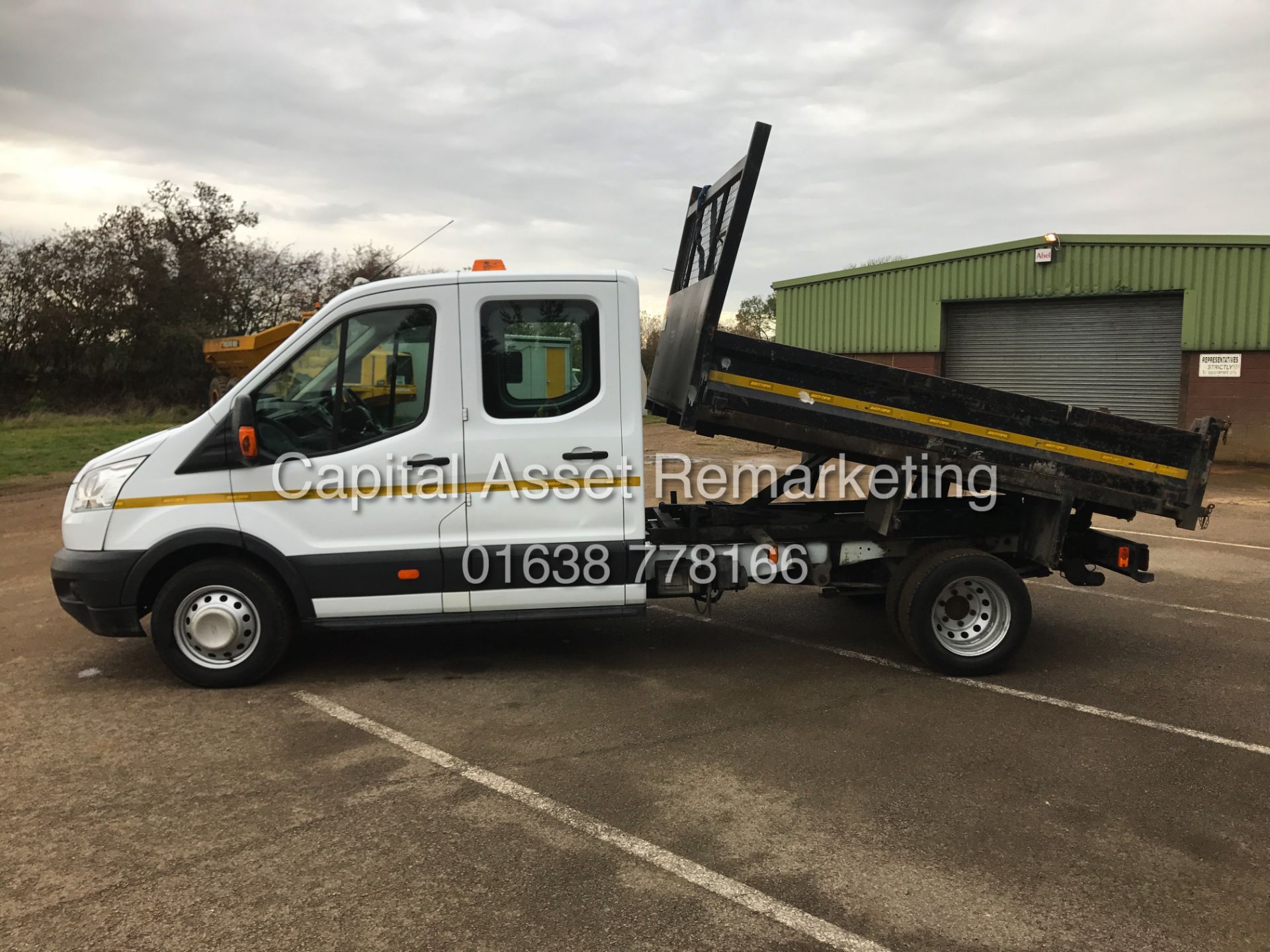 FORD TRANSIT 2.2TDCI "125PSI-6 SPEED" D/C (15 REG - NEW SHAPE) T350 TWIN REAR WHEEL "TIPPER" 1 OWNER - Image 7 of 16