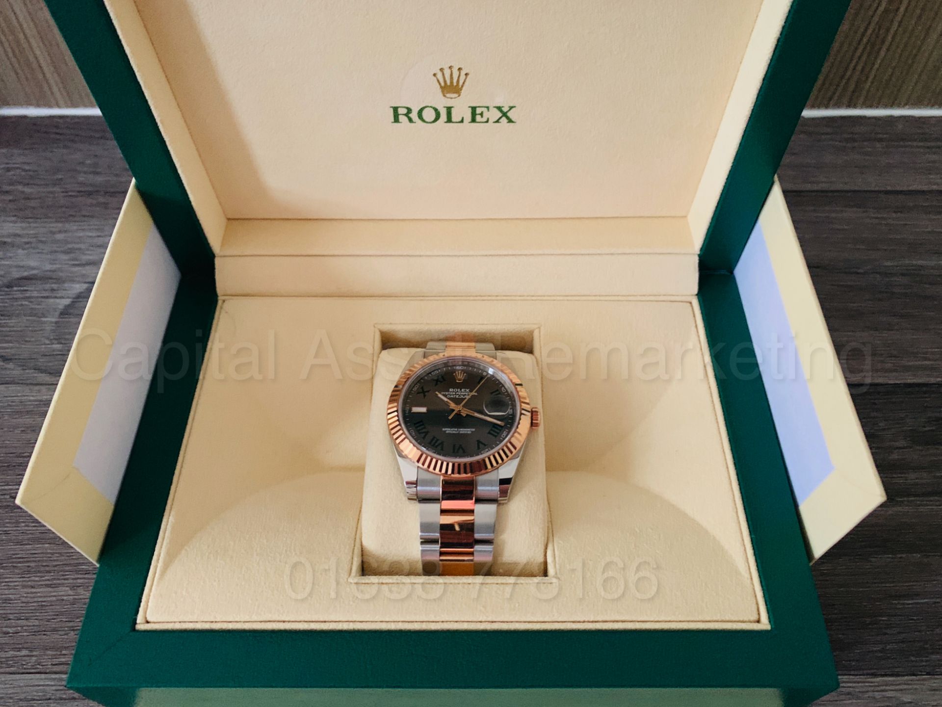 On Sale ROLEX DATEJUST (41MM) OYSTERSTEEL & EVEROSE (2018) FLUTED BEZEL - SLATE DIAL IDEAL FOR XMAS - Bild 3 aus 9