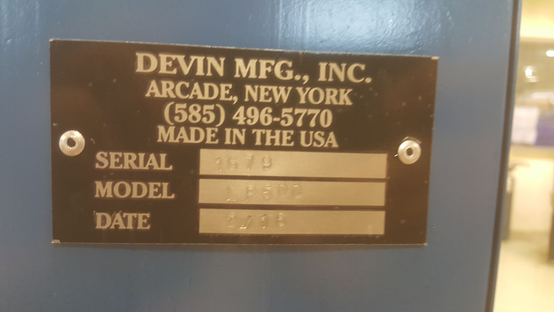 DEVIN LP-500 10-ton hydraulic Arbor Press - Image 3 of 3