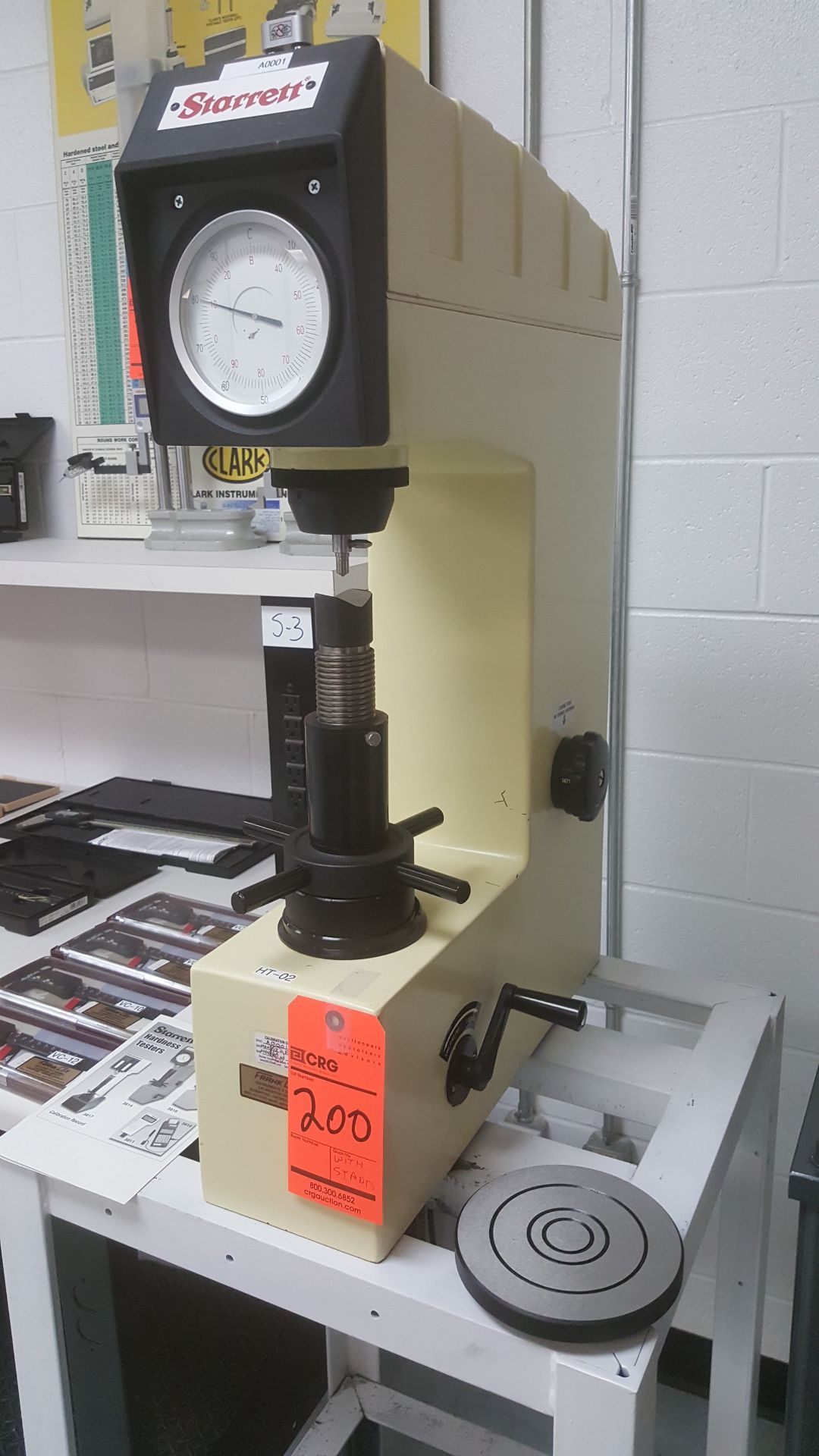 STARRET Hardness Tester, mod. 3814 w/stand and accessories