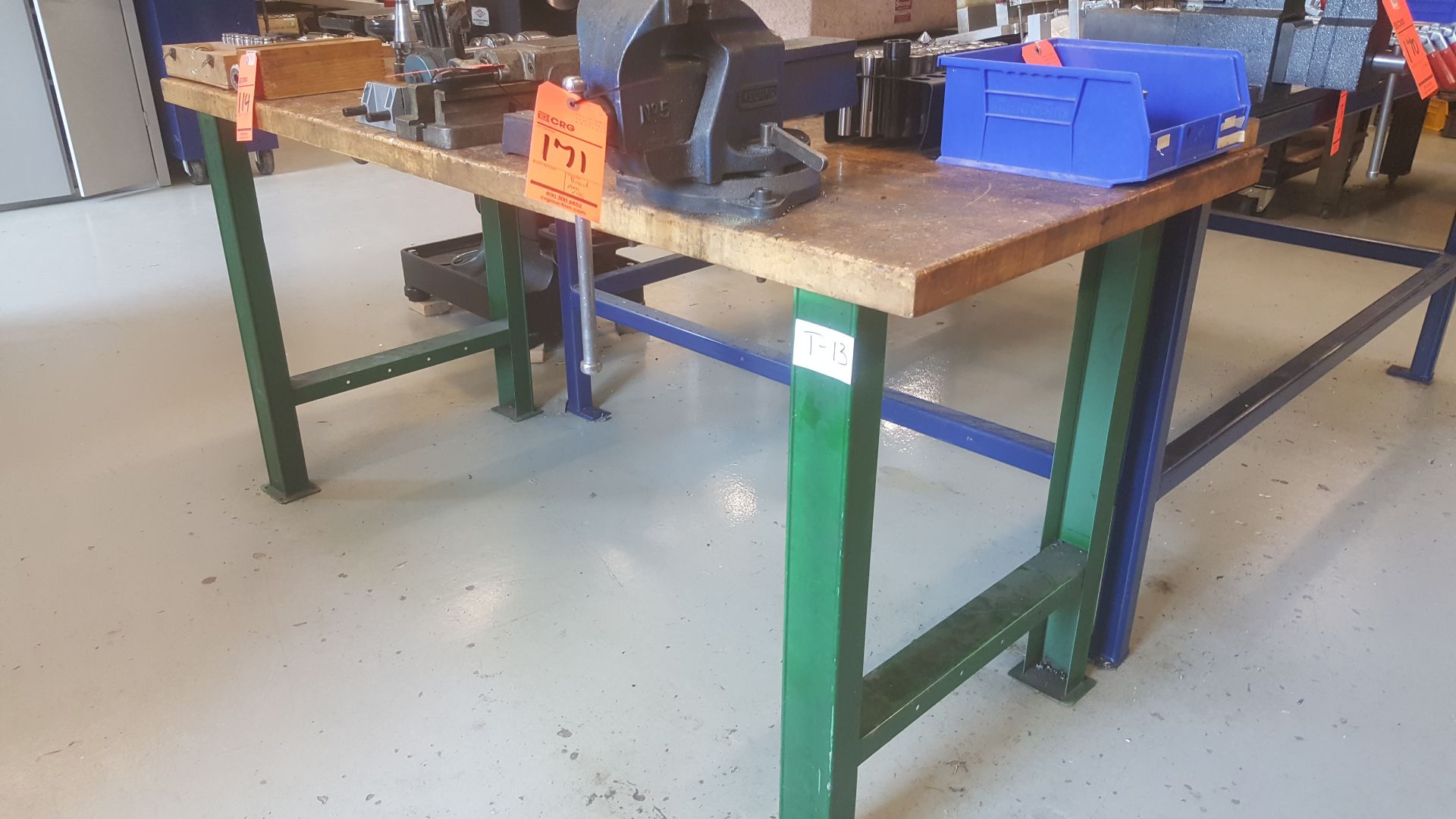 Workbench w/ wooden tabletop 6" vise (30"x70") - Image 2 of 3