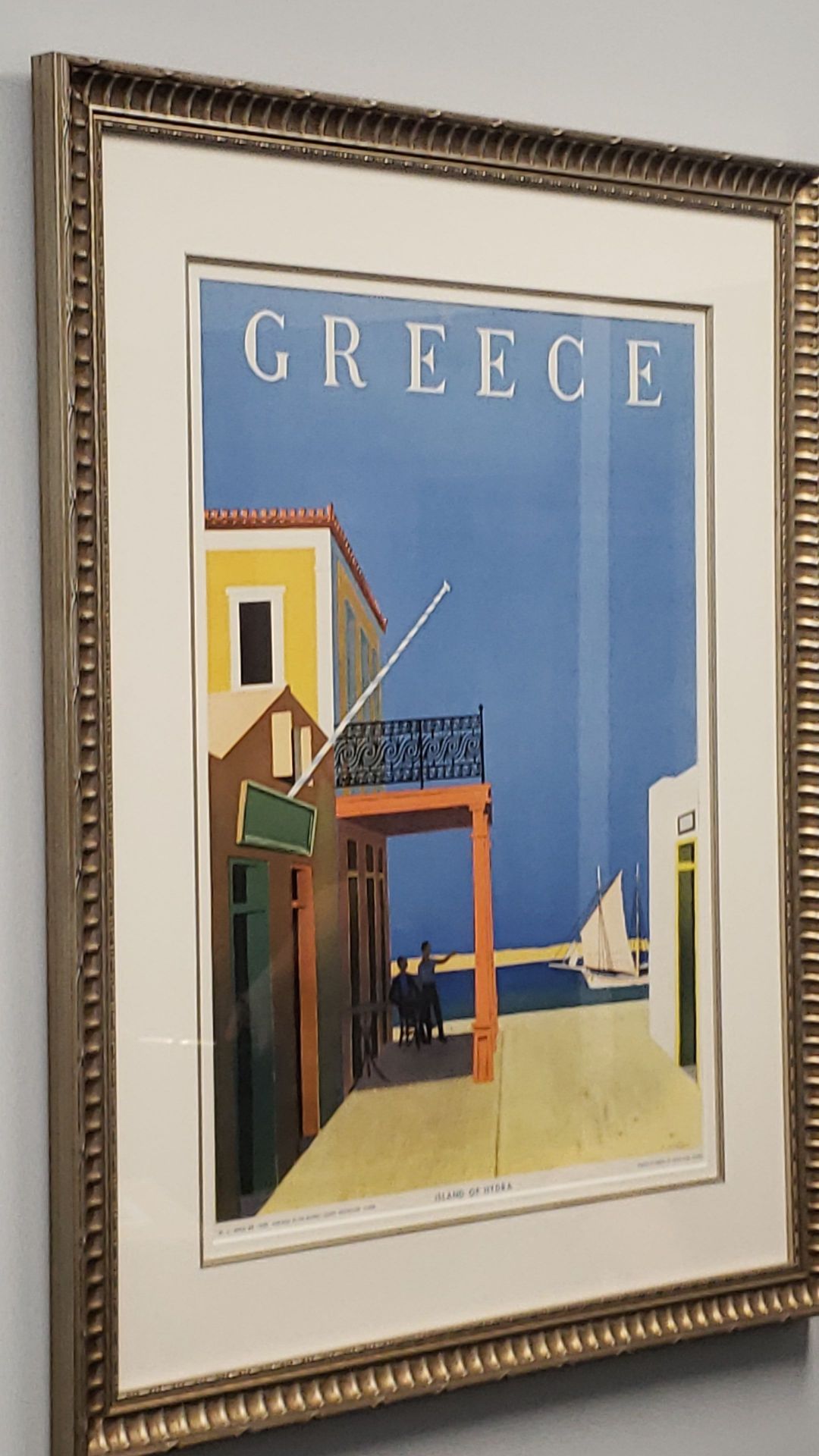 Framed 'Greece' print 44"x36"