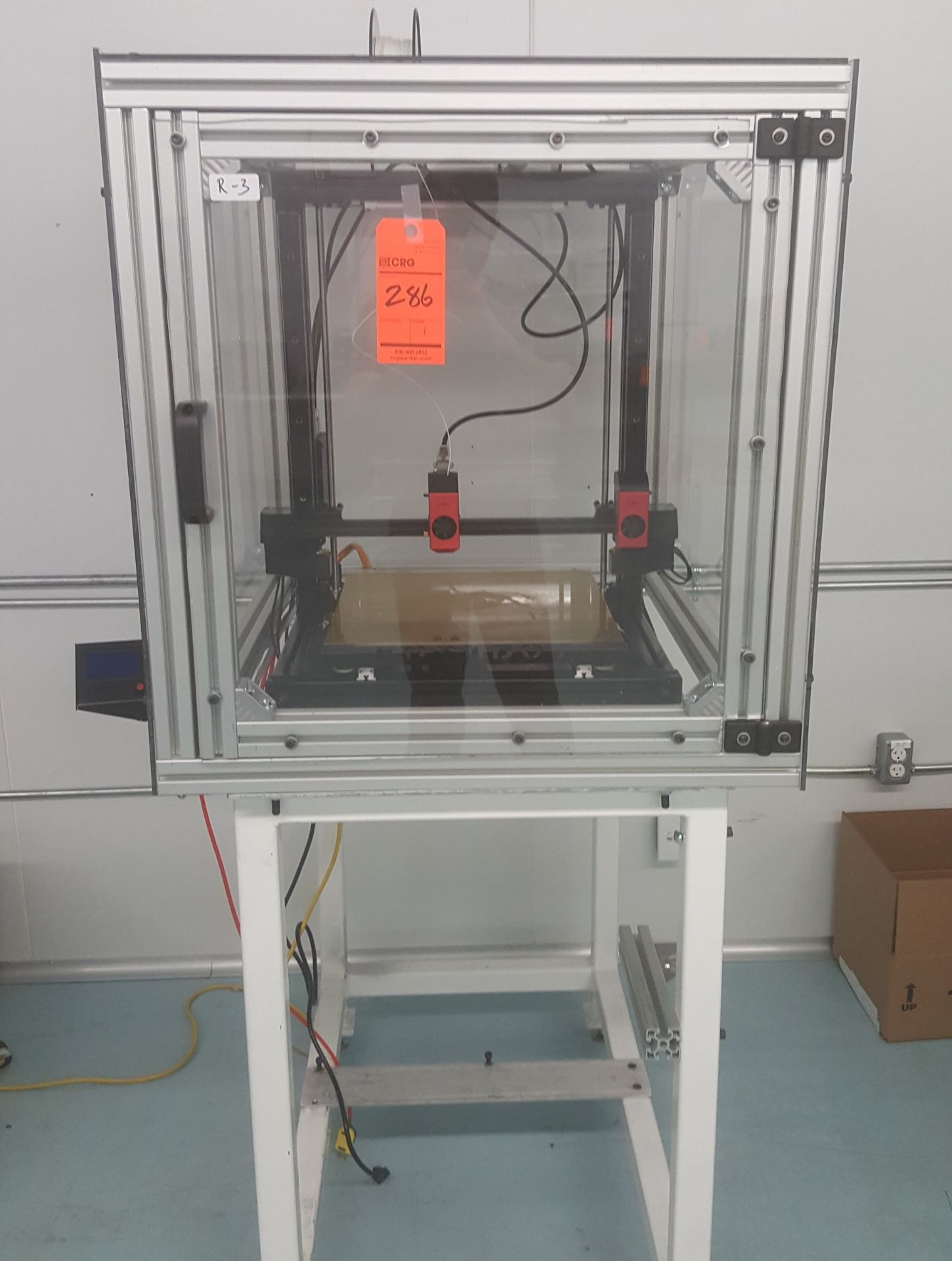 T-REX 30-printer with/formbot frame inside Plexiglas enclosure on steel frame