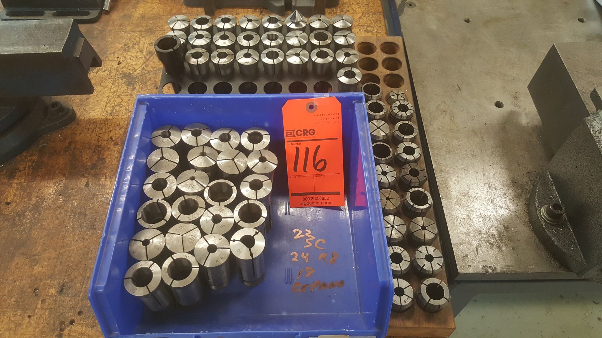 Assorted collet inserts