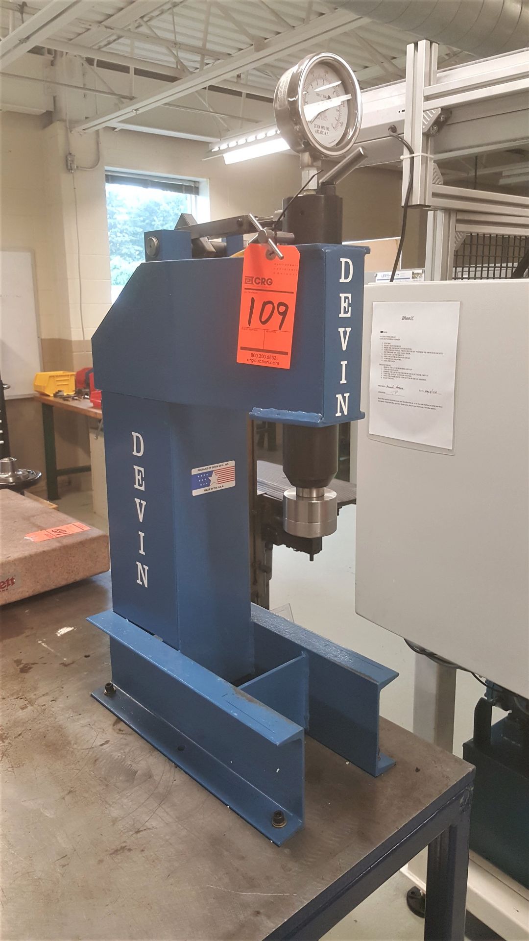 DEVIN LP-500 10-ton hydraulic Arbor Press