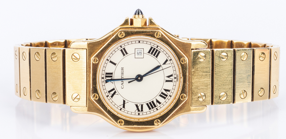 Unisex 18K Cartier Santos Octagon Watch - Image 11 of 11