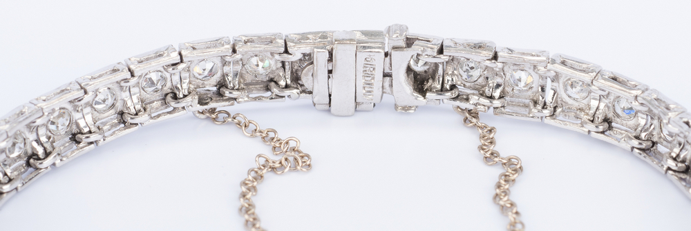 Art Deco Platinum Diamond Bracelet - Image 6 of 9