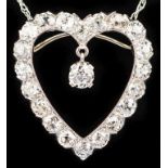Diamond Heart Pendant, 3.26 ct t.w.