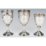 3 Coin Silver Goblets, Marshall Family History