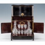 Napoleon III Ebony and Brass Tantalus