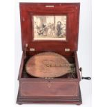 Regina Music Box w/ Currier & Ives Print