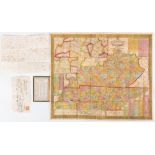 KY/TN Map, Civil War letter, Receipt, 3 items