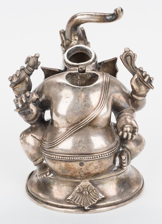 Ancient Chinese Bronze Figure; Tibetan Silver Elephant/Buddha Figure - Image 6 of 10