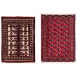 Two Turkoman area rugs