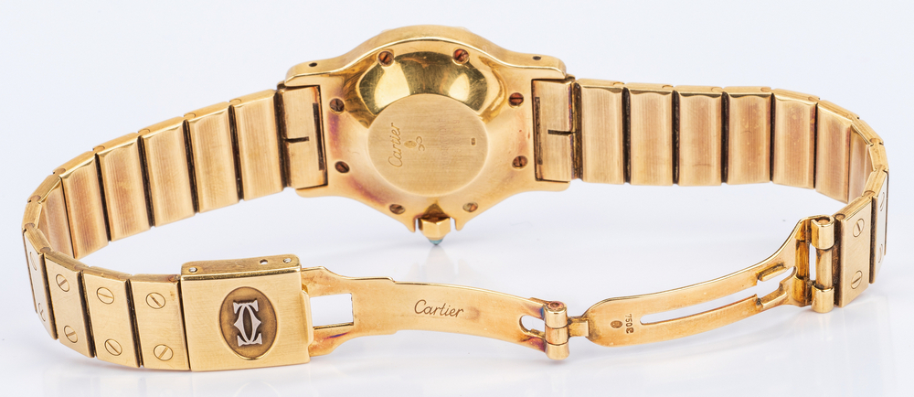 Unisex 18K Cartier Santos Octagon Watch - Image 9 of 11