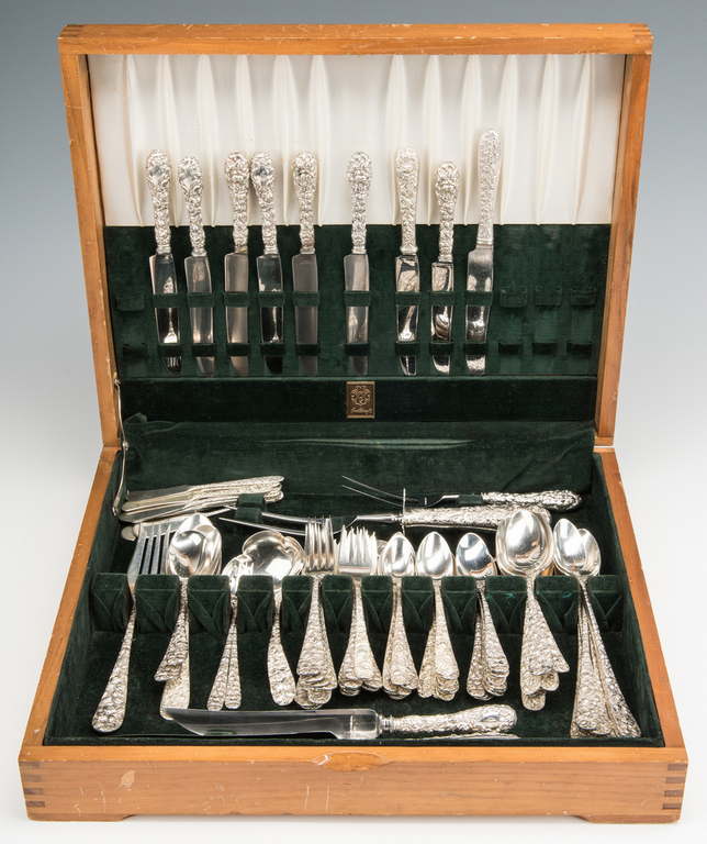 Kirk & Sons Repousse Flatware + more, 80 total Pcs.