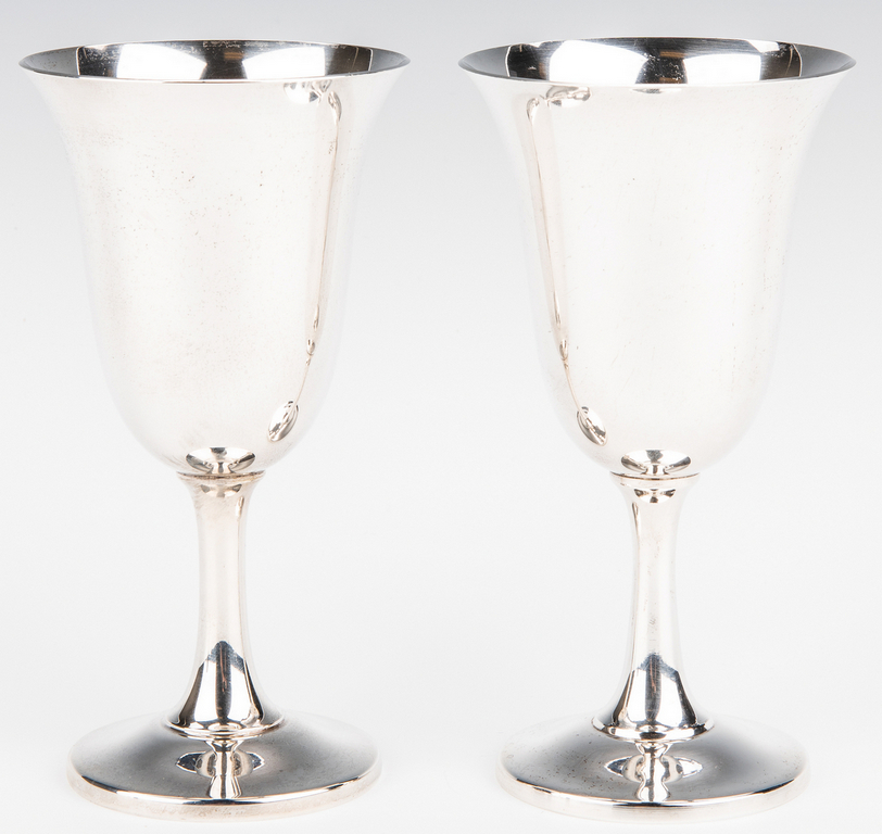 Set 12 Wallace Sterling Water Goblets - Image 3 of 7