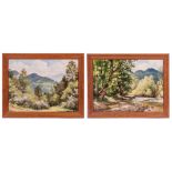 2 Anchutin, O/B, Smoky Mountain Landscape Paintings