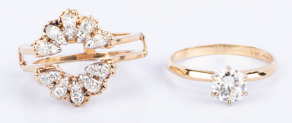 Two 14K Diamond Wedding Rings - Image 7 of 17