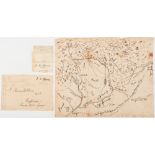 Okefenokee Map & J. Q. Adams Signed Free Franked Envelopes