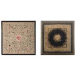 2 large Asian framed embroideries