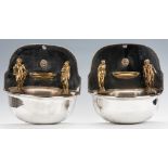 Pair Silverplated Classical Wall Pockets