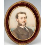 Attr. Theodor Rabe, Miniature portrait, possibly a ship captain