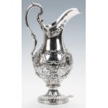 Large Coin Silver Water Pitcher