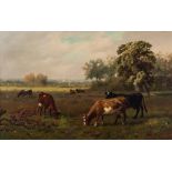 Robert Atkinson Fox, O/C, Cows in Meadow