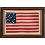 Rare 38 Floral Star American Flag