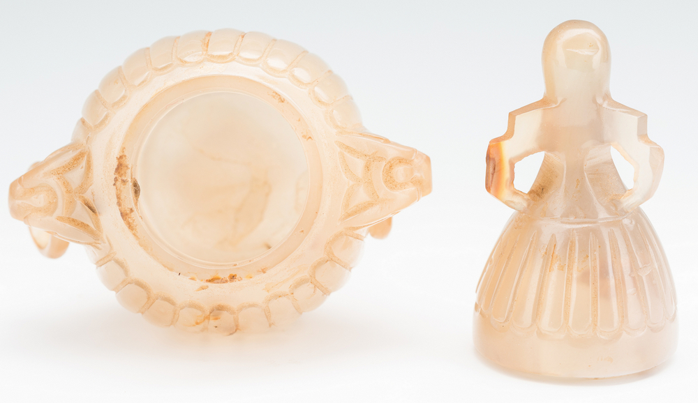 2 Carved Chinese Quartz Items, Urn & Bottle - Image 9 of 15