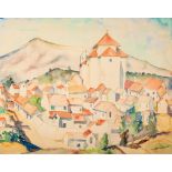 Harry Shaw Spanish Village Watercolor