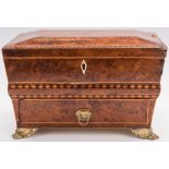 English Regency Burlwood Sewing Box