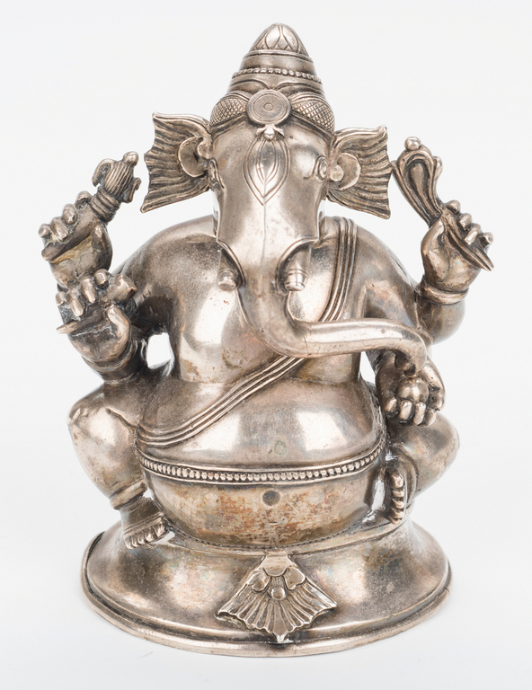 Ancient Chinese Bronze Figure; Tibetan Silver Elephant/Buddha Figure - Image 5 of 10