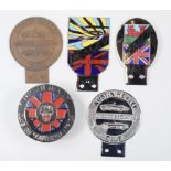 Five Austin Healey related badge bar badges, comprising Austin Healey Club of Southern Africa,