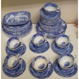 A Spode Italian pattern part dinner and tea service (qty)