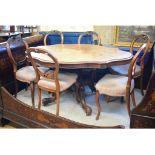A Victorian burr walnut loo table, of shaped oval form, 142 cm wide,